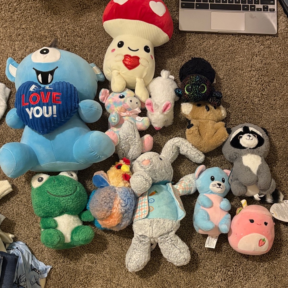 Adorable Blue Bear Plush with Heart